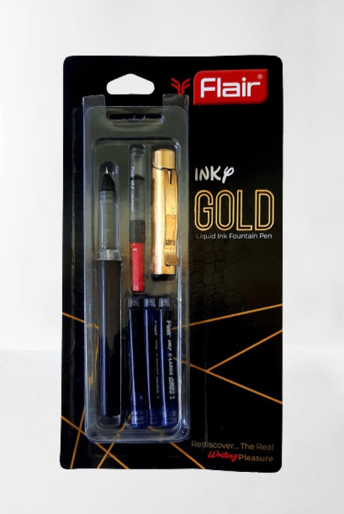 Flair Inky Classic Liquid Ink Fountain Pen with 15 ml Ink Bottle