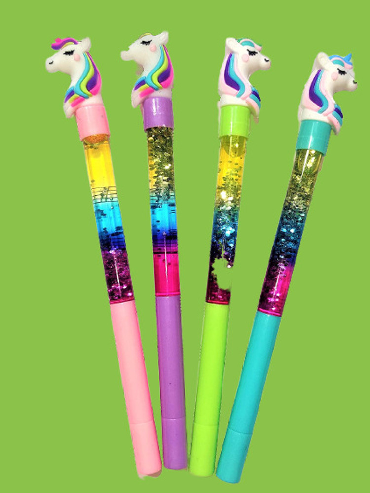 Unicorn top glitter pen