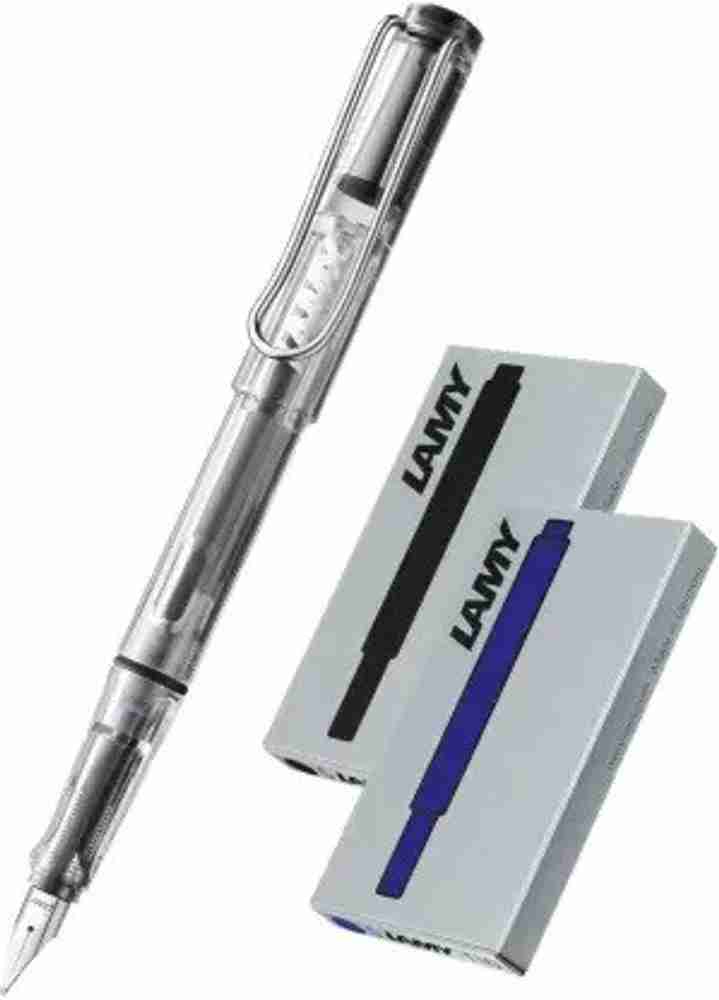 Ssc LAMY 012 Transparent Pen and Cartridges Combo (Pack of 3, Blue 