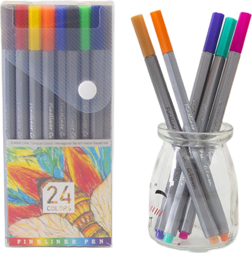 Caliart 72 Dual-Tip Brush Markers Set, Multicolor, 144 Nibs, Easy to Use,  Safe, Non-Toxic