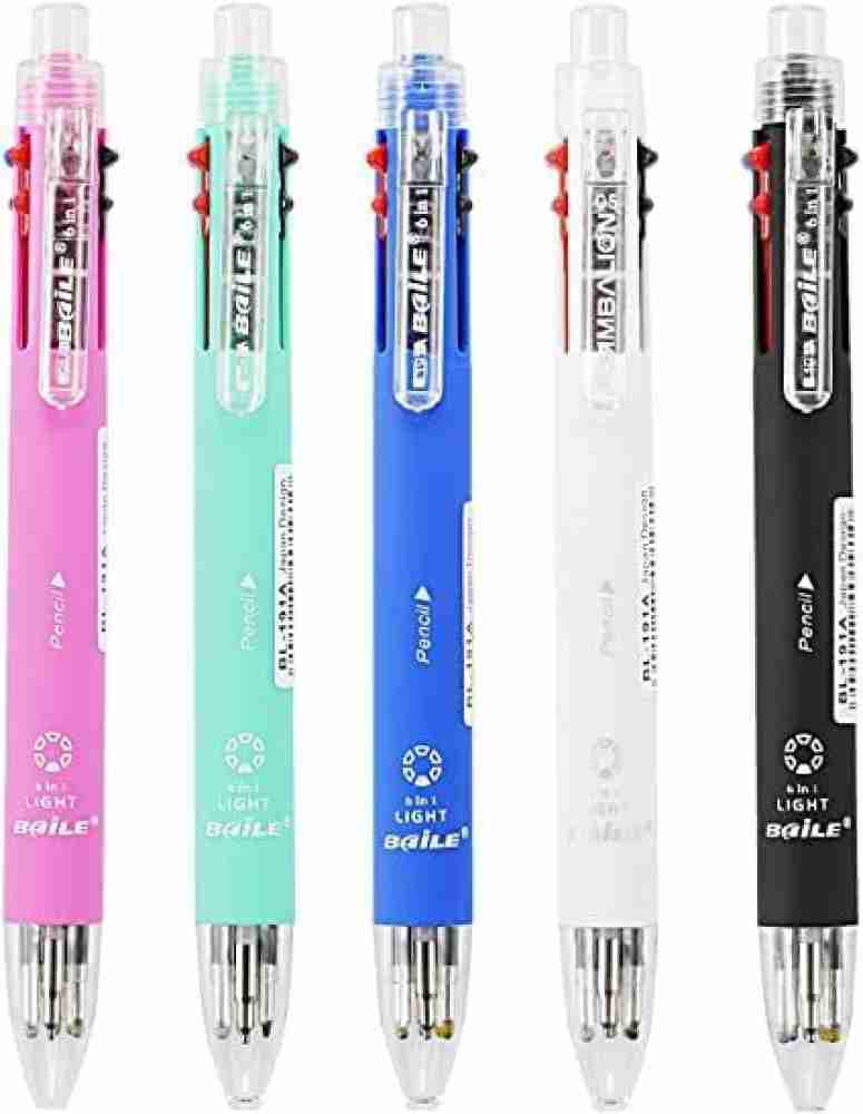 5 In 1 Multicolor Ballpoint Pens Creative 4 Color Ball Pen Refill