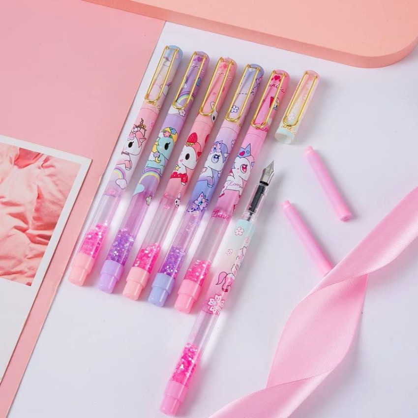 Spicy Bliss Unicorn Glittery Fountain Pen Set With Book Mark For Girls  Stationery Multi-function Pen - Buy Spicy Bliss Unicorn Glittery Fountain  Pen Set With Book Mark For Girls Stationery Multi-function Pen 