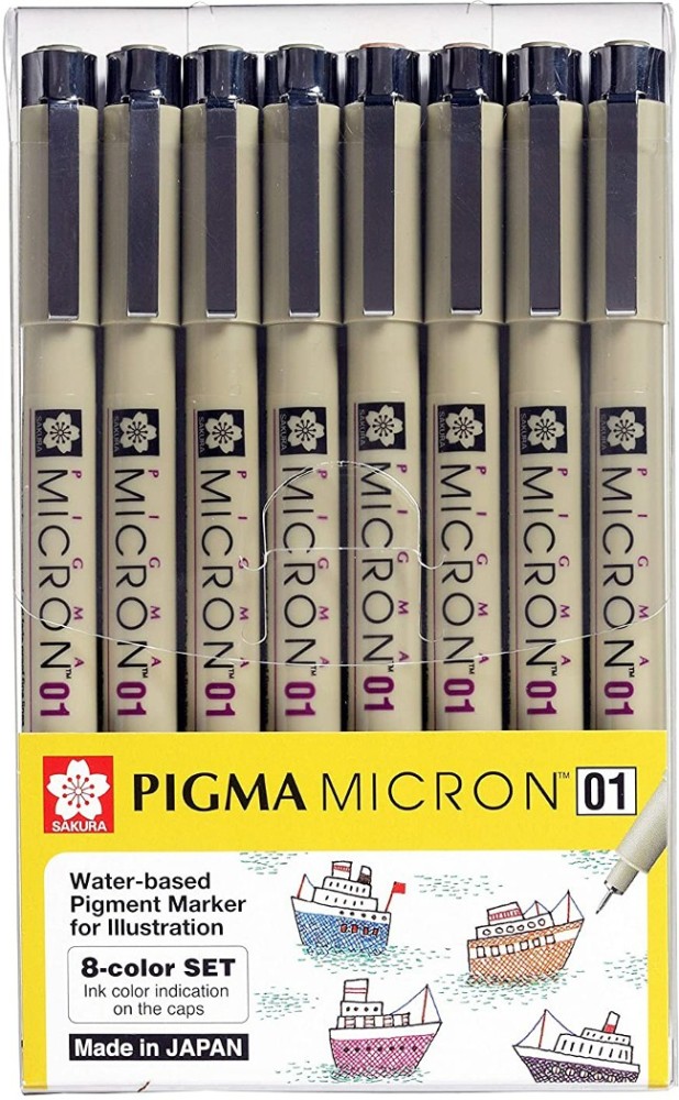 Japan Sakura Pigma Micron Fine Line Pens Set Multi-Color Needle