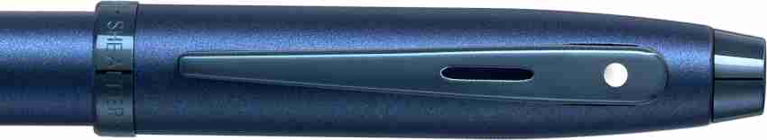 Sheaffer® 100 9371 Satin Blue Fountain Pen With PVD Blue Trim - Medium