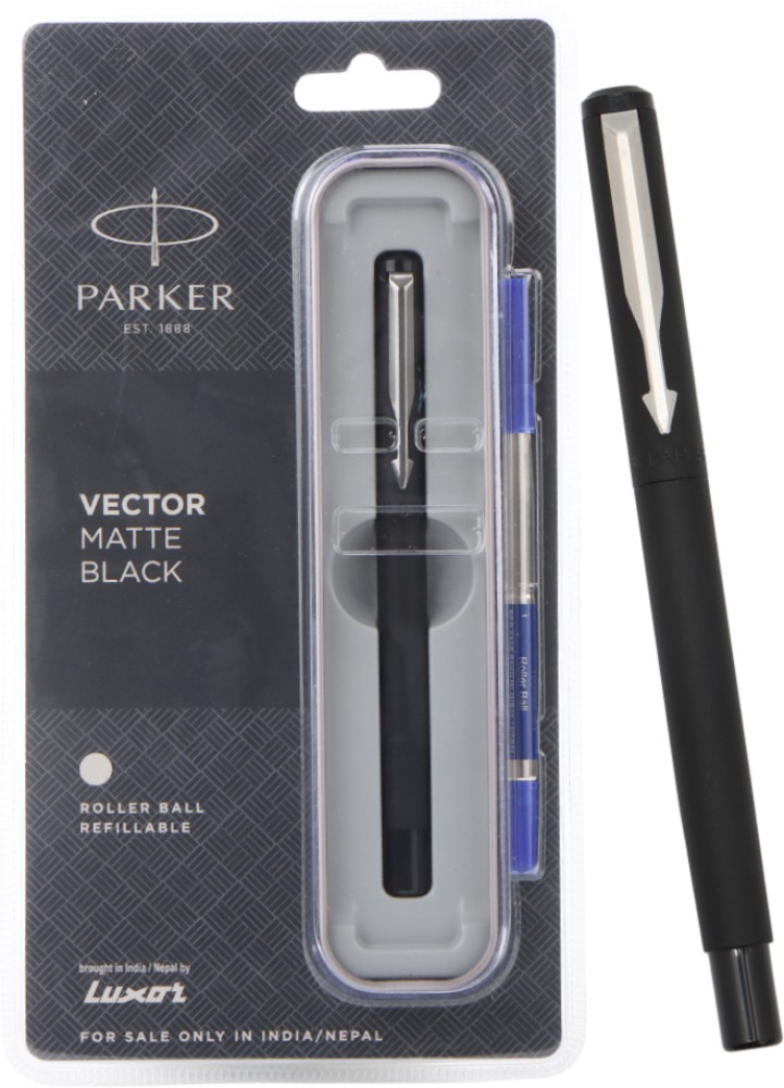 Parker Vector Rollerball Pen - Black, Blue, Red, White,Silver,Gold - Gift  box