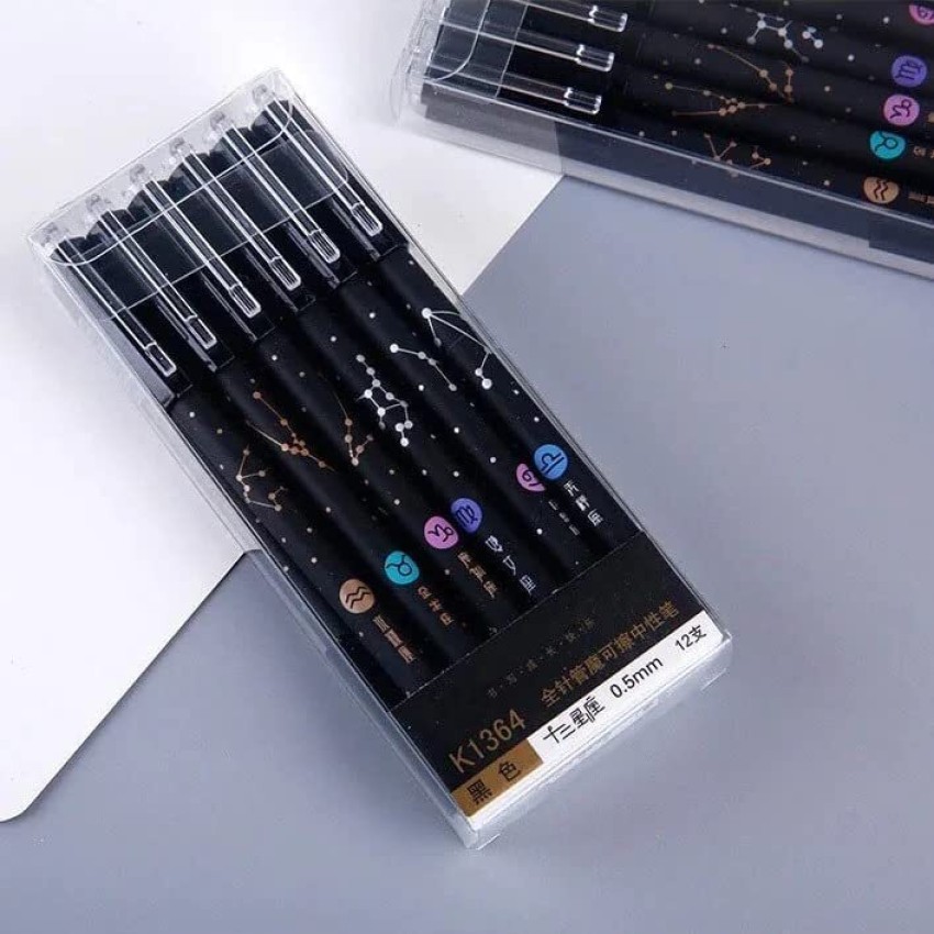 Constellation Pens Black Ink, 0.5mm, Erasable Gel Pens, Erasable