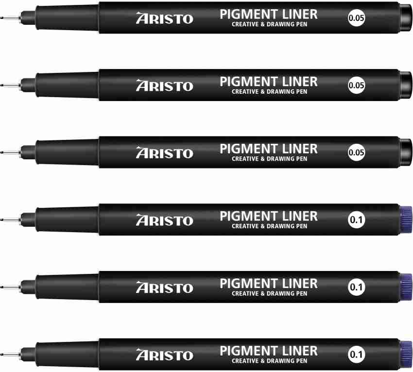  Black Pigment Fineliner Ink Micro Pens Waterproof