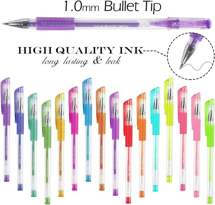 ZSCM Gel Pens Include 48 Glitter Pens, 12 Classic Pen With 60