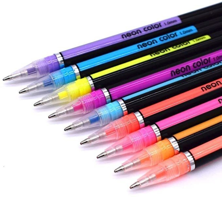 48 Gel Pens Set Glitter Pastel Neon Colors for Kids Adult Coloring Art  BRAND NEW