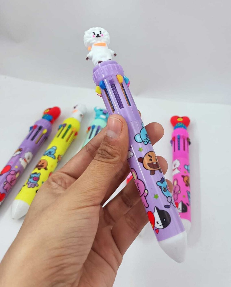 topgifties BTS BT21 10 in 1 Multi Color Pen for Kids Kanjak Gift  Multi-function Pen Ball Pen - Buy topgifties BTS BT21 10 in 1 Multi Color  Pen for Kids Kanjak Gift