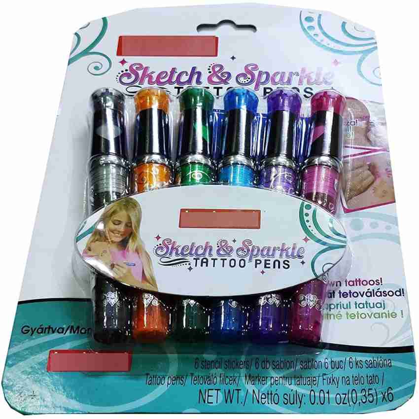 AMB Sketch and Sparkle Tattoo Pens Activity toy Set