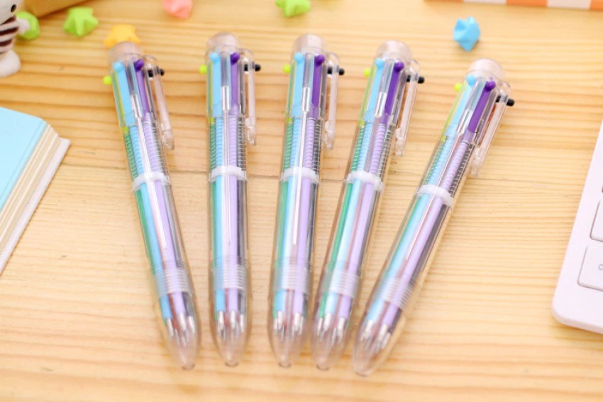 Novelty Multicolor Ballpoint, 8 Multicolor Pen Stationery