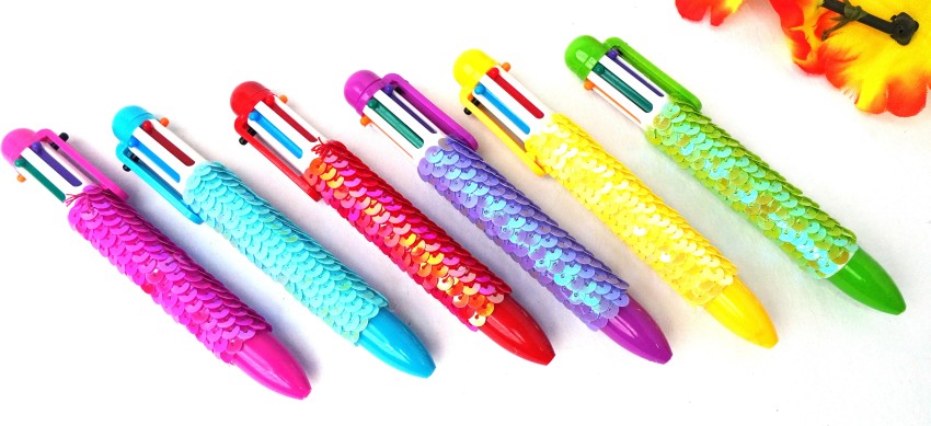 AuM Assorted (Color & Design) Rainbow Pen for Kids Stationery Set