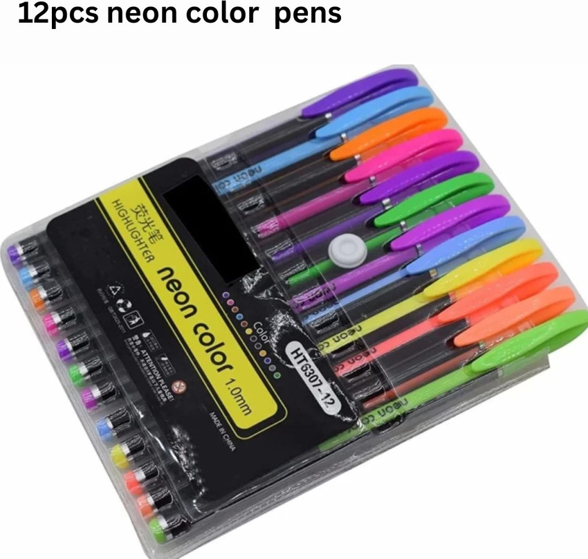 Neon color gel pens discount