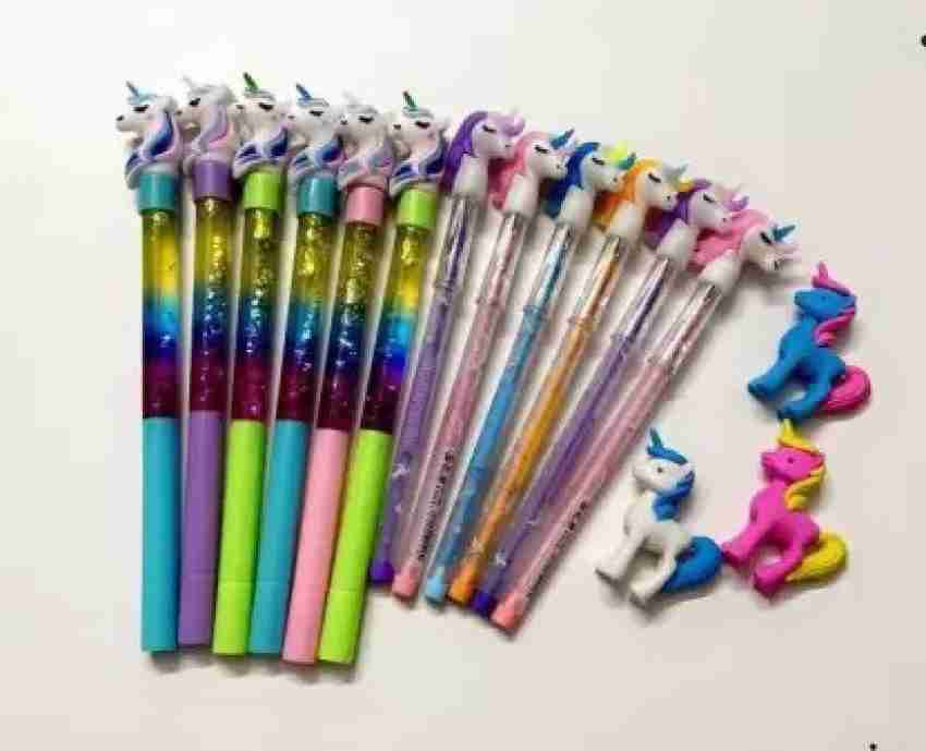 Neel Unicorn Toy Water Glitter Gel Pen Beautiful Designer Pen Gel Pen Best  Gift for Kids Best Return Gift for Students (pack of 4)