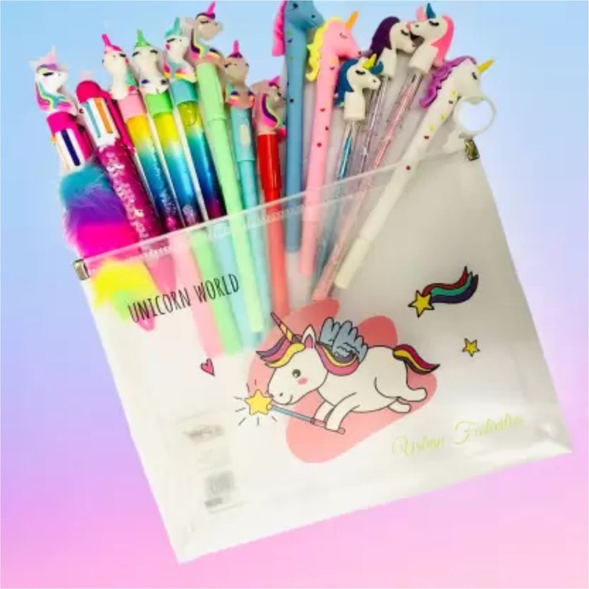 Urban Festivities Unicorn Gel Pens Unicorn Stationary Pens Set for
