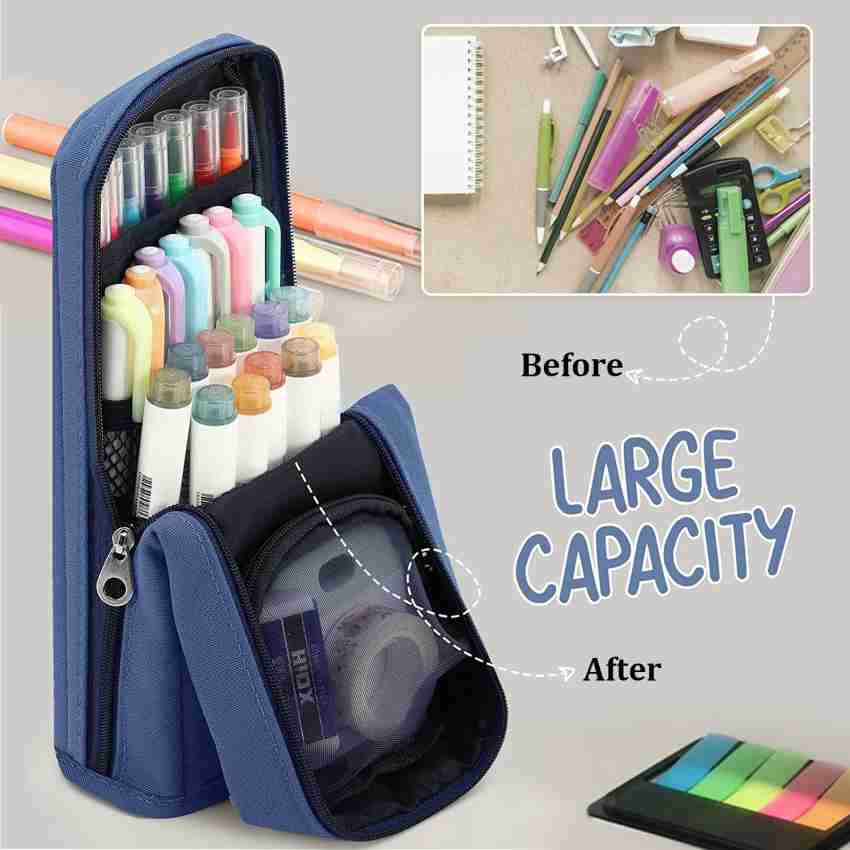 SYGA Standing Pencil Case Large Capacity Pen Bag