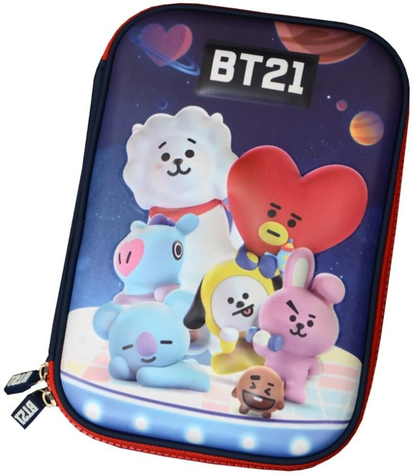 Auvella Large Capacity Hardtop EVA Pouch Organizer for Girls  And Boys BTS BT21, 1 Art EVA Pencil Box - Pouch