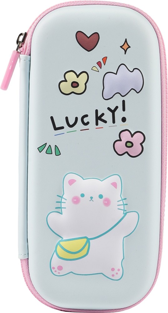 Cheap Cute Cat Decompression Pencil Case Big Pencil Box Portable