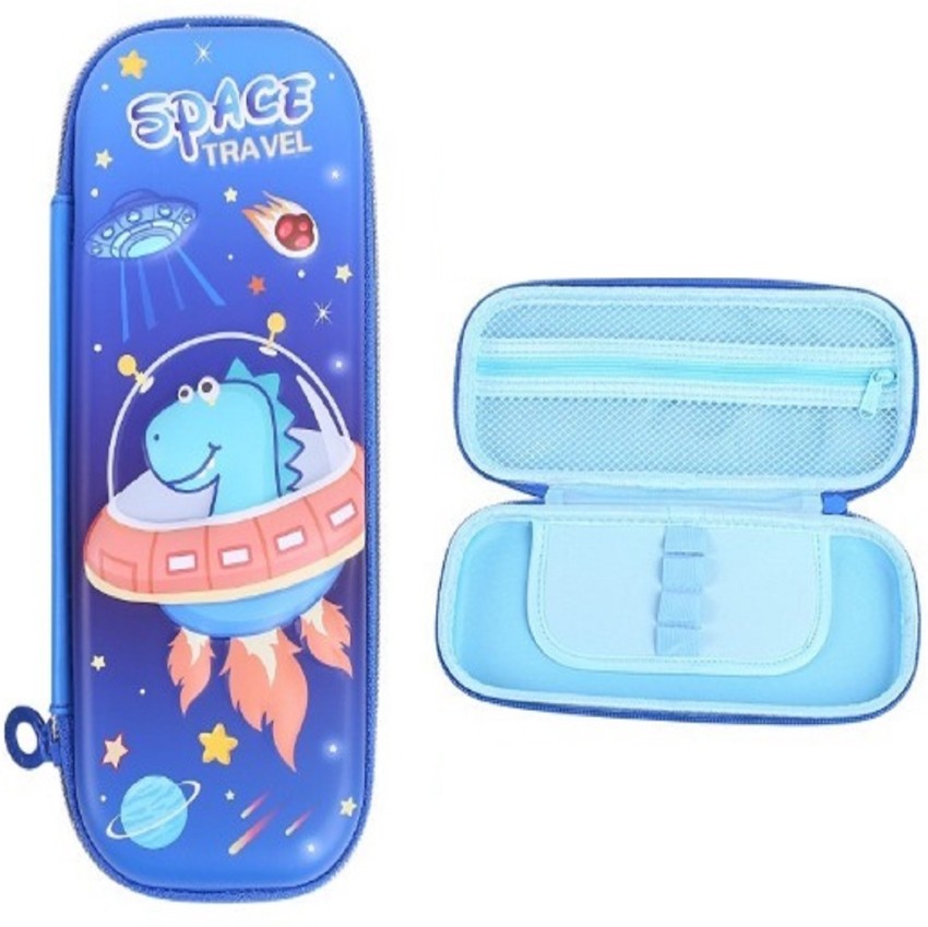 HASTHIP Soft Touch Pencil Case with Compartments, 3D Stereo  Cartoon Pencil Box Cartoon Art Plastic Pencil Boxes - Box