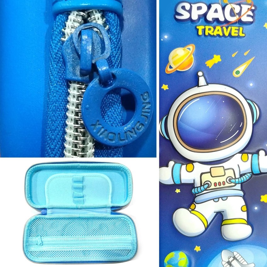 Taufa Villa Astronaut Space Pencil Box Geometry Box Pencil  Pouch Hardtop Pencil Case for Kids Art EVA Pencil Box 
