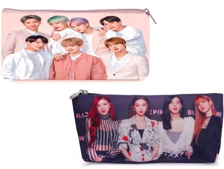 Flipkart Neel 1 BTS Team Pencil Pouch Black Pink Team