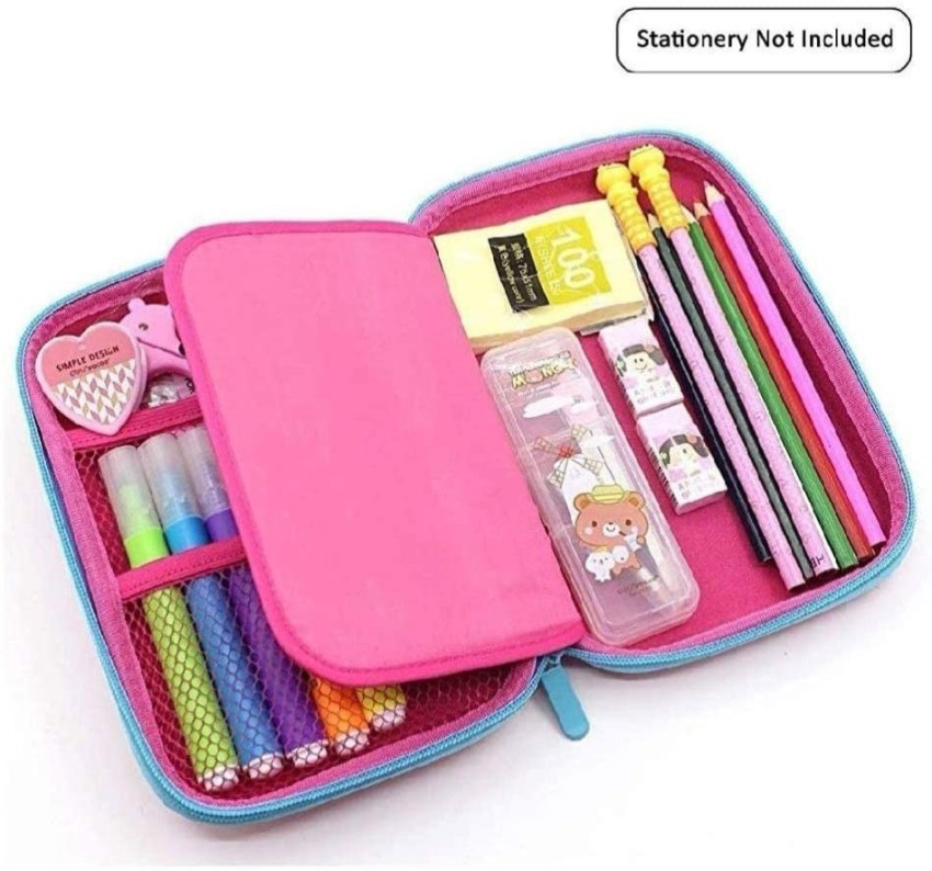 OFIXO Pink EVA Pencil Case for Girls - Pencil Pouch , New Kids Designer  Pencil Pouch for Kids