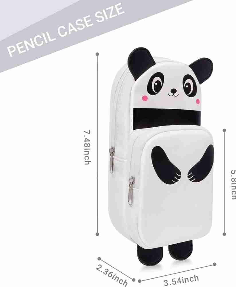 Flipkart HAPPY SHOPPING STORE Super Large Capacity Pencil Case White Panda Pouch New Art Artificial Leather Pencil Box Pouch