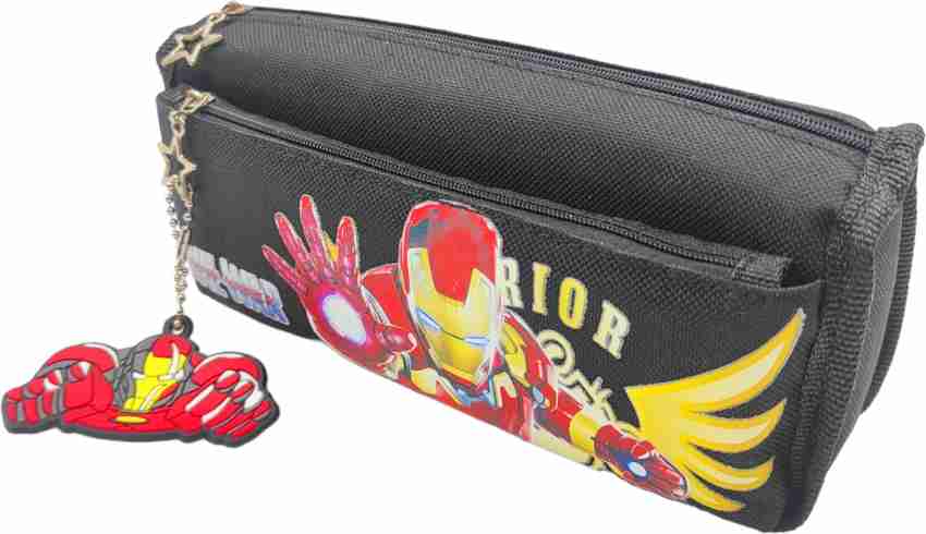  Johnnie Boy Ironman Pencil Pouch for Girls/Boys, Large Mesh  Pockets