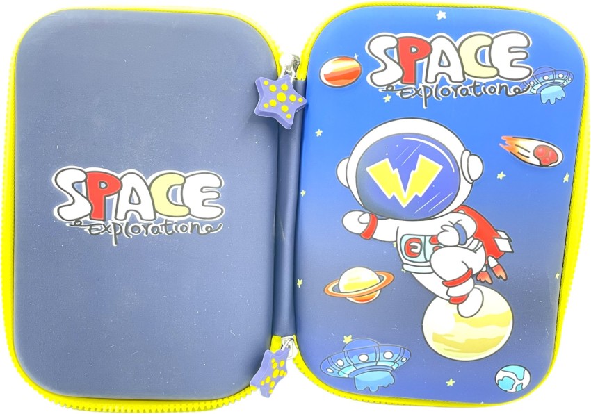 Taufa Villa Astronaut Space Pencil Box Geometry Box Pencil  Pouch Hardtop Pencil Case for Kids Art EVA Pencil Box 