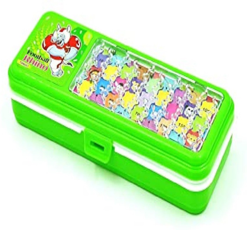 CHIRPLY Pencil Box with Game, Cartoon Pencil Case with  Stencils for School, Birthday Gift for Girls & Boys Art Plastic Pencil Box  - Box