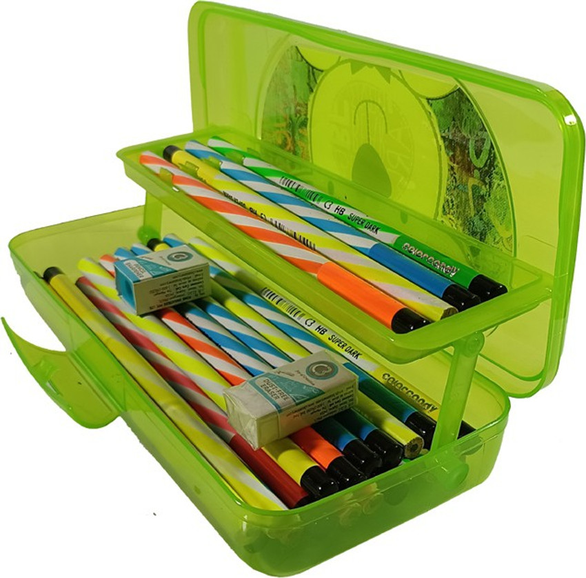 Flipkart HAPPY SHOPPING STORE High Quality Pencil Box Fold Pencil box Art Plastic Pencil Box Box