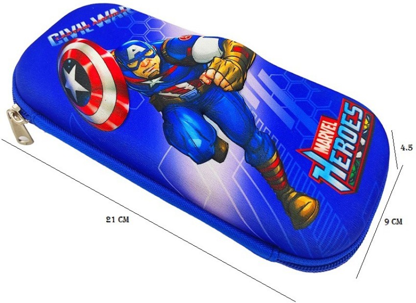 Vaniha 3D Captain America Embossed Pencil Case with