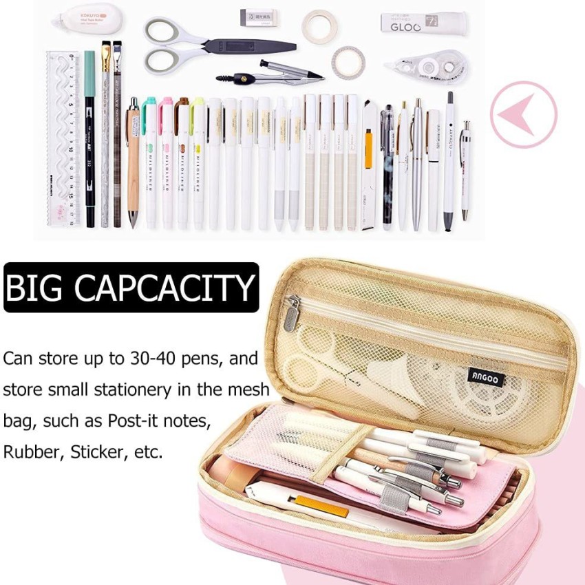  Pencil Case Big Capacity Multiple Compartments Canvas