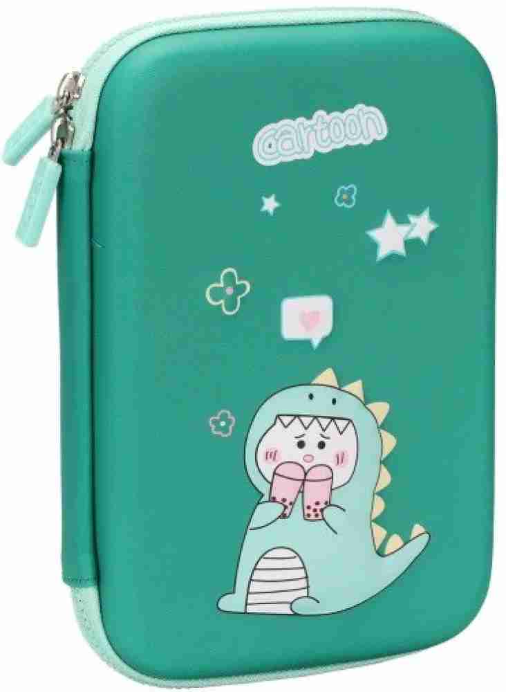VALGRO Cartoon Elephant Applique Pencil Pouch/Case for Kids  and Toddlers Art Canvas Pencil Box - Box