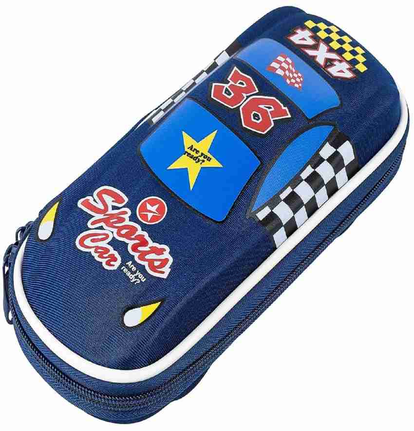 Rockpapa Police Car Large Pencil Cases, Big Pencil Case for Boys & Girls,  Small Storage Box for School Students Boys Teens Kids Toddlers
