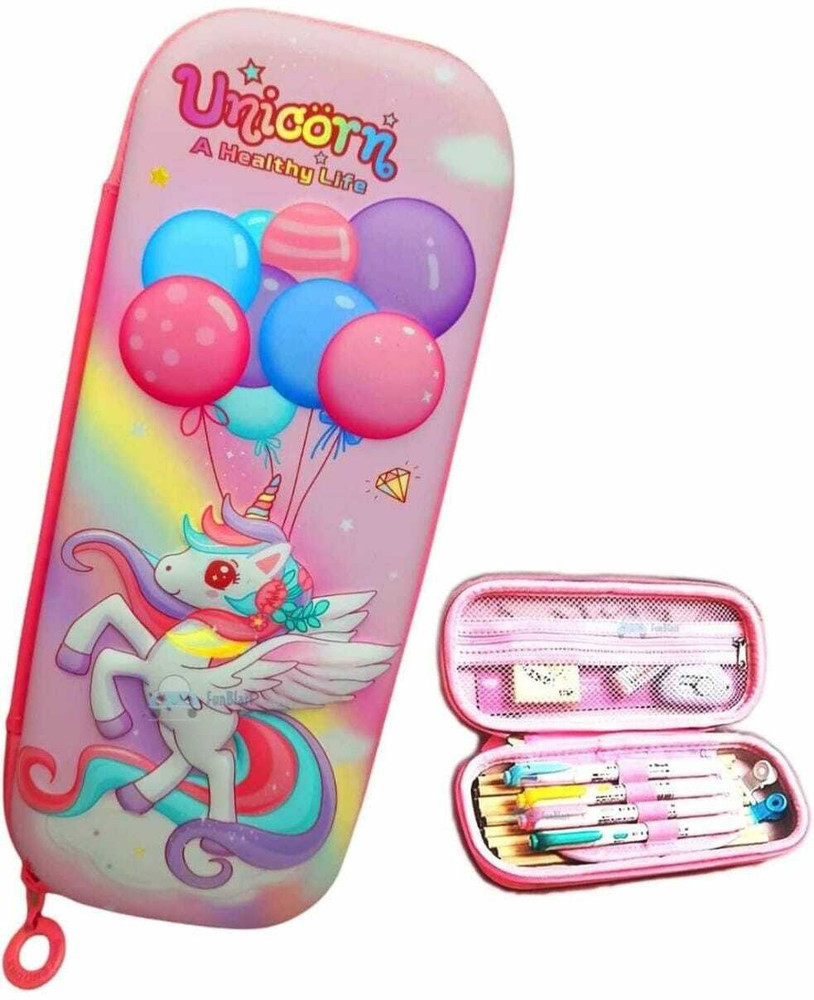 Flipkart AAHANSHOPPE UNICORN PEN PENCIL POUCH EMBOSSED UNICORN POUCH Art EVA Pencil Box Pouch