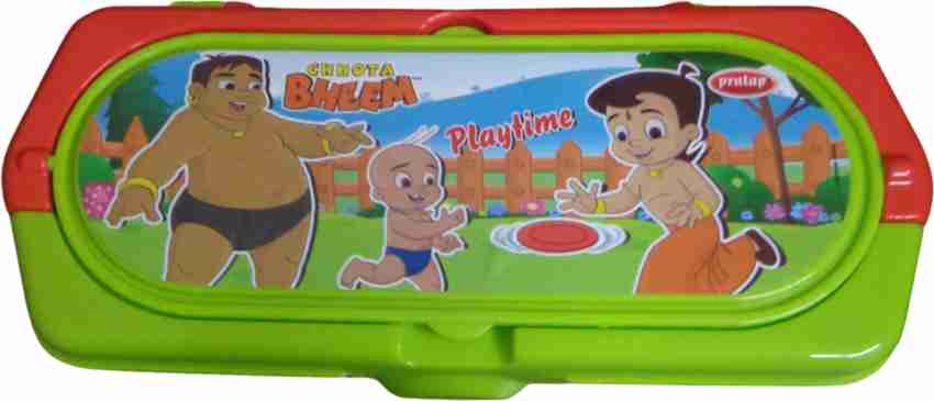 Buy Pratap Pencil Box - Plastic, One Lock, Junior, Chhota Bheem