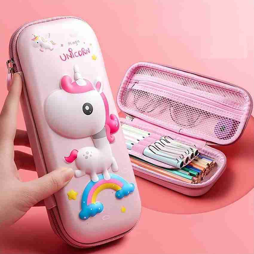 Vaniha 3D Magic Unicorn Embossed Pencil Case with Compartments Art EVA Pencil Box Pouch Flipkart