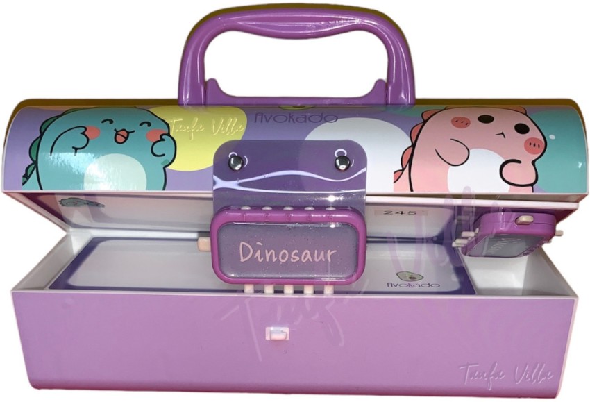 Multifunction Pencil Box With Double Password Lock, Large Capacity