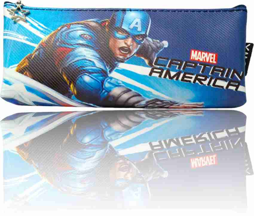 Big Hero Character Single Zipper Blue Pencil Case