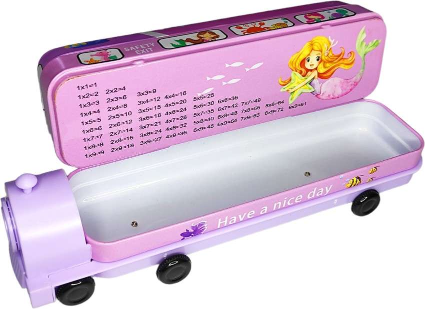 dishvy Mermaid Train pencil Box with double storage