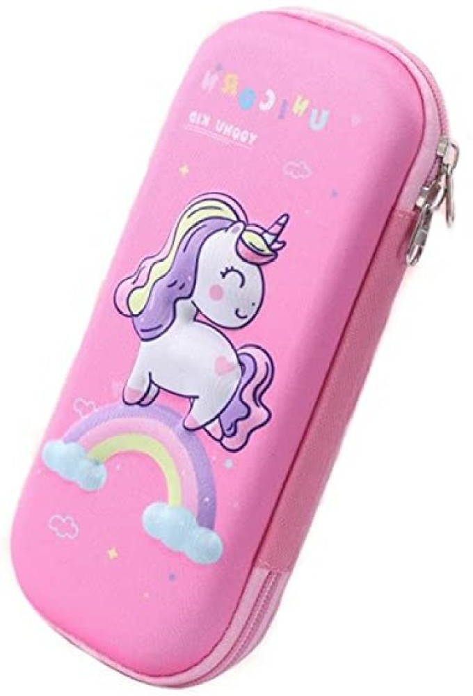 Unicorn Pencil Case for Girls,3D EVA Cute Pencil case Large Capacity Pencil  Box