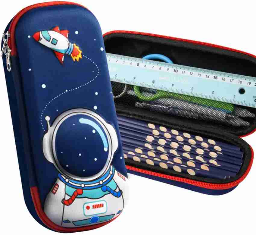 Flipkart KAVANA Canvas Pencil Pouch for Boys for School Gift Items for Kids Age 2 to 10 Years SPACE Art Canvas Pencil Box Pouch