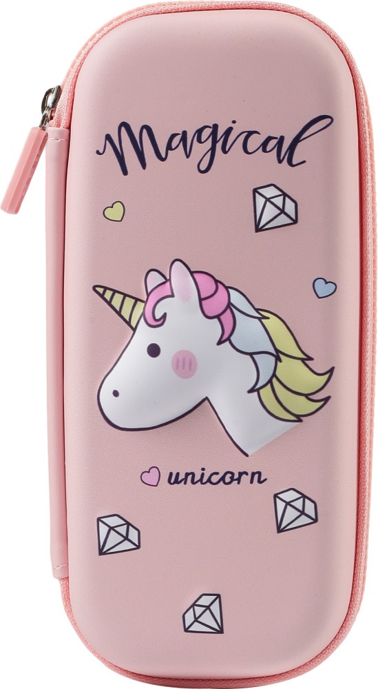 Cute Pink Unicorn Girls Pencil Case With Accessories Free Ship New  Stationary