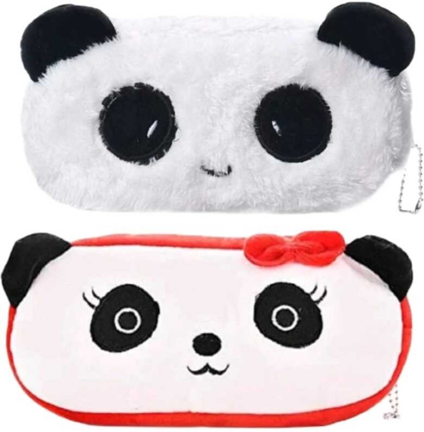 Panda Pencil Pouch, Cute Panda Pencil Case, Stuffed Panda Pencil Box