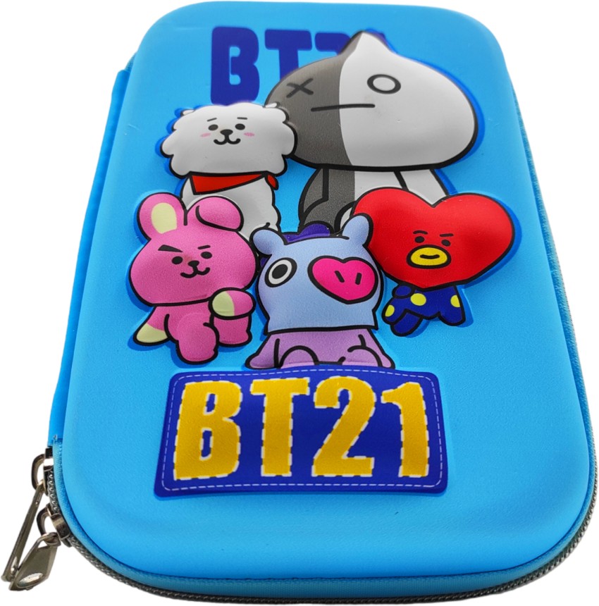 Paper Bear BT-21 Kpop Embossed Pencil Box Cute 3D