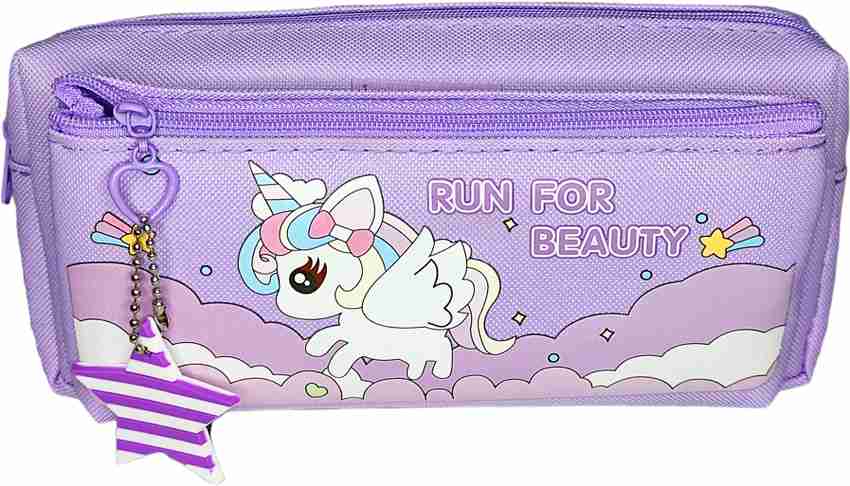 Flipkart poksi Unicorn Unicorn Pencil pouch with additional space to keep Pens cards Art Polyester Pencil Box Pouch