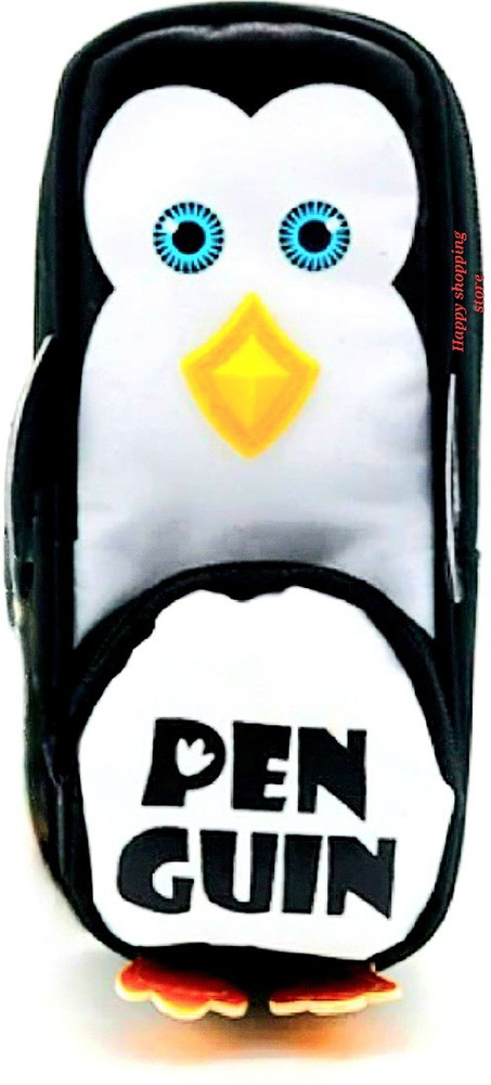 Flipkart HAPPY SHOPPING STORE Pencil Case Penguin Kawaii School Office Supplies Kid Stationery Gift Cute Art Artificial Leather Pencil Box Pouch