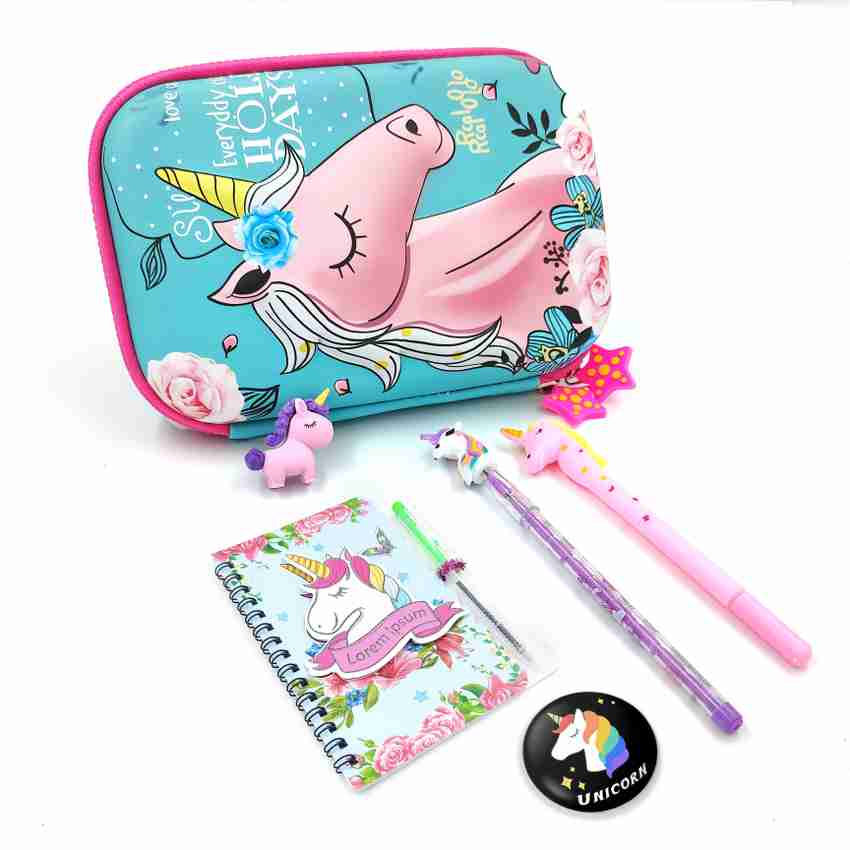Flipkart tishna Unicorn Designed Smiggle Pouch With Unicorn Accessories For Kids Unicorn Smiggle Designed Art EVA Pencil Box Pouch